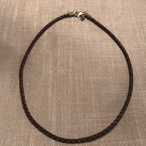 Silpada Jewelry - SILPADA .925 Silver & Brown Braided Necklace Silpada Jewelry - SILPADA .925 Silver & Brown Braided Necklace